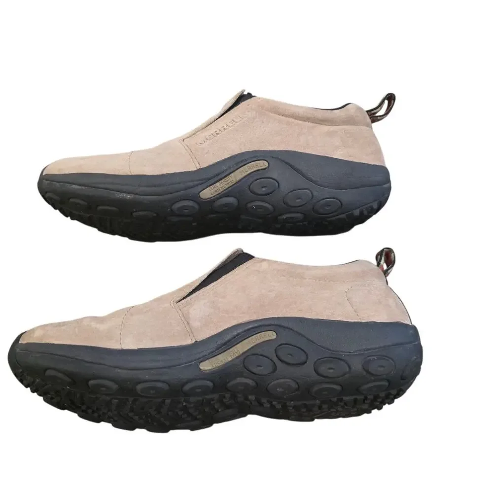 Merrell Jungle Moc Shoes Classic Tan Beige Suede Slip-on Comfort Men Sz 11 US